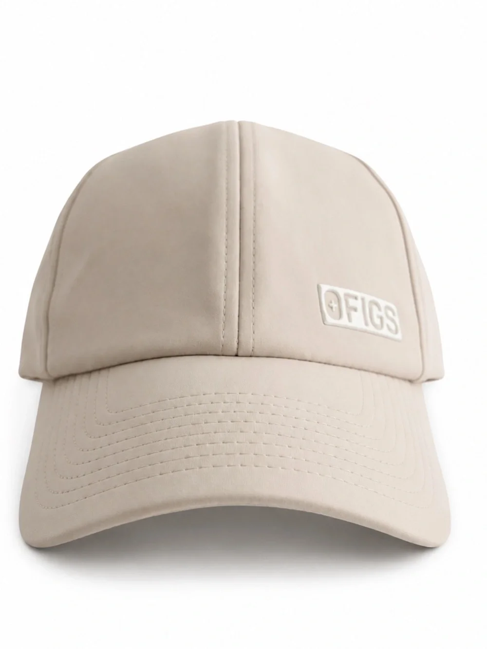 FIGS Performance Baseball Cap NWOT Beige Technical Adjustable Logo Hat